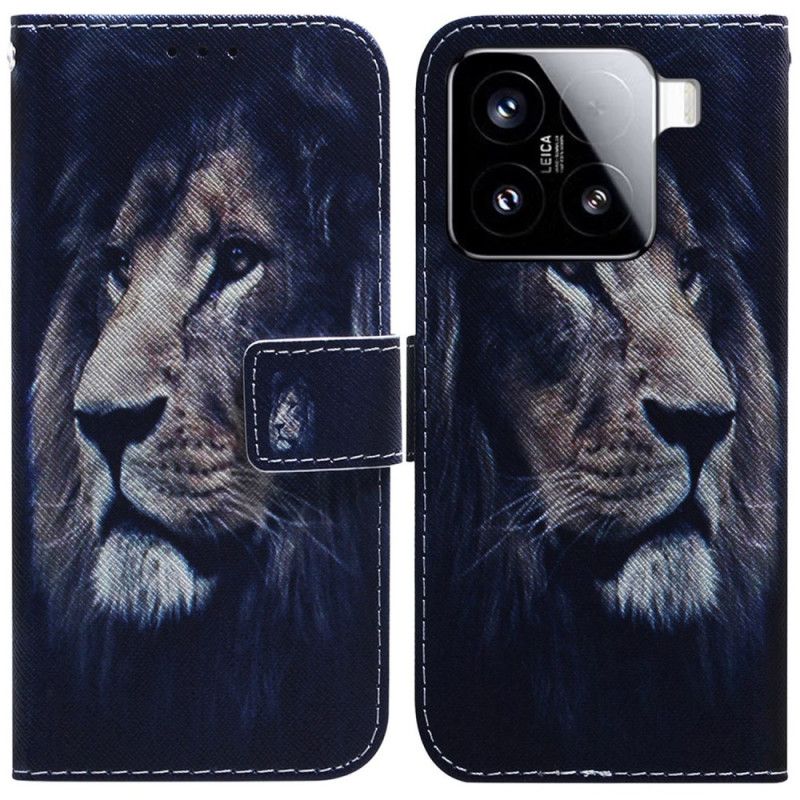 Lærdeksel Folio Deksel Xiaomi 15 Drømmende Løve