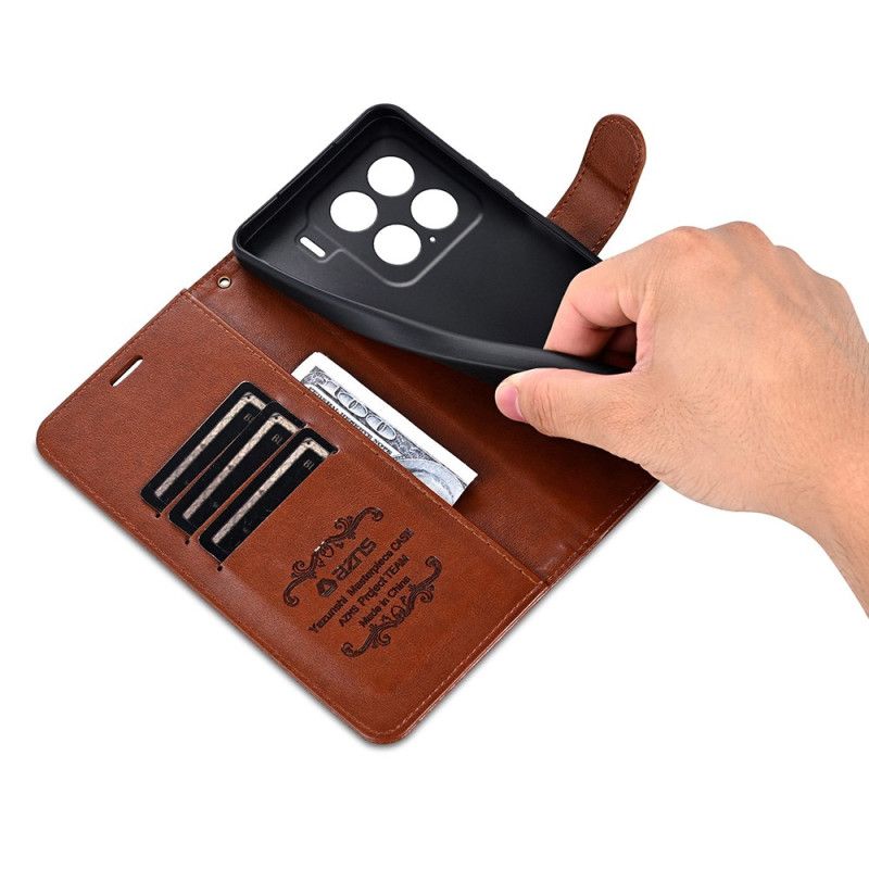 Lærdeksel Folio Deksel Xiaomi 15 Mobildeksel Azns