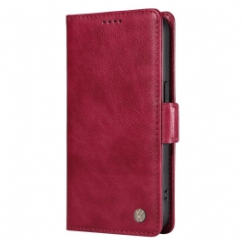 Lærdeksel Folio Deksel Xiaomi 15 Mobildeksel Yikatu Retro-effekt