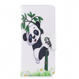 Folio Deksel Til Samsung Galaxy A8 2018 Panda På Bambus