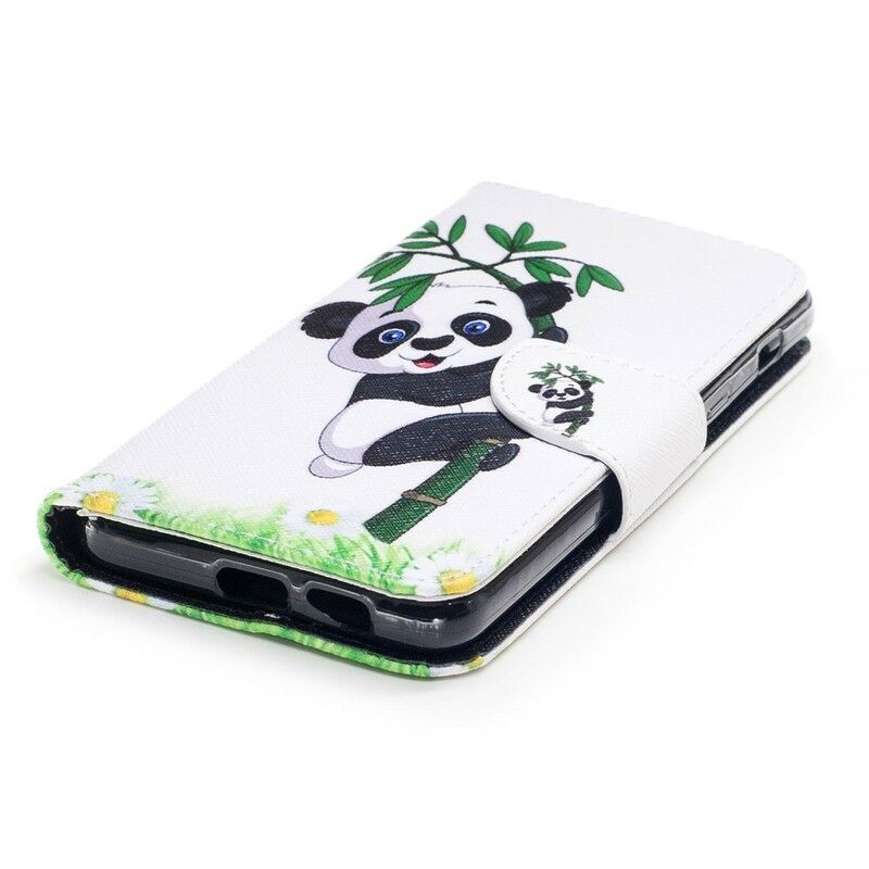Folio Deksel Til Samsung Galaxy A8 2018 Panda På Bambus