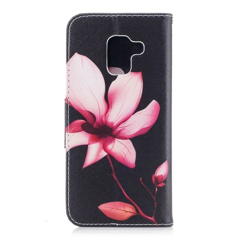 Folio Deksel Til Samsung Galaxy A8 2018 Rosa Blomst