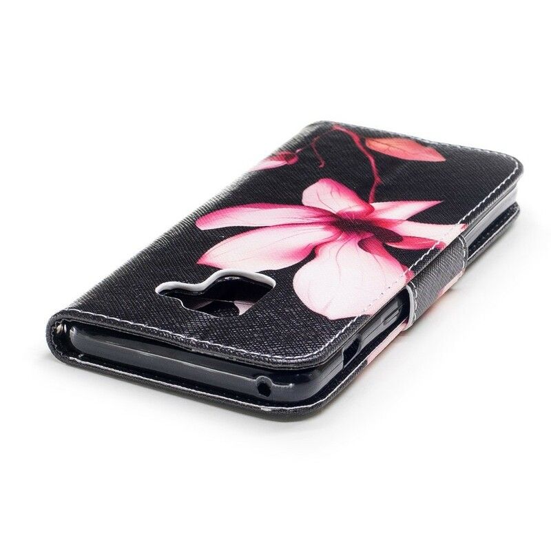 Folio Deksel Til Samsung Galaxy A8 2018 Rosa Blomst