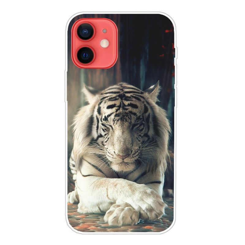 Deksel Til iPhone 13 Mini Fleksibel Tiger