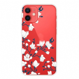 Deksel Til iPhone 13 Mini Hvite Blomster