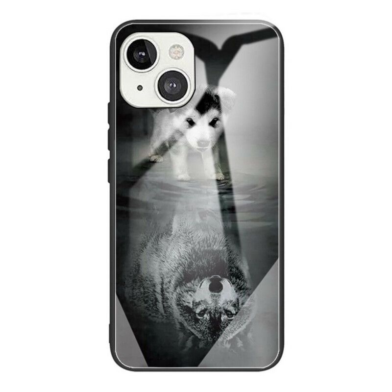 Deksel Til iPhone 13 Mini Puppy Dream Herdet Glass