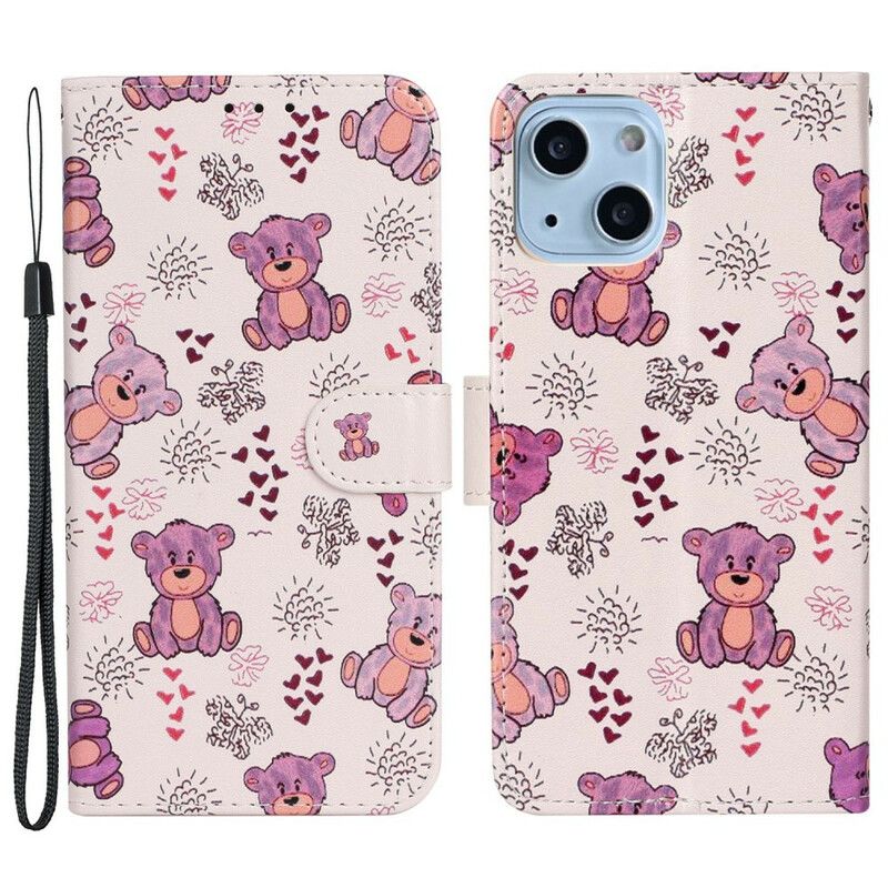 Folio Deksel Til iPhone 13 Mini Alle Bjørner