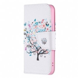 Folio Deksel Til iPhone 13 Mini Blomstret Tre