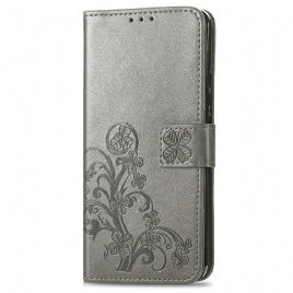 Folio Deksel Til iPhone 13 Mini Med Kjede Thong Sommerfugler Og Blomster