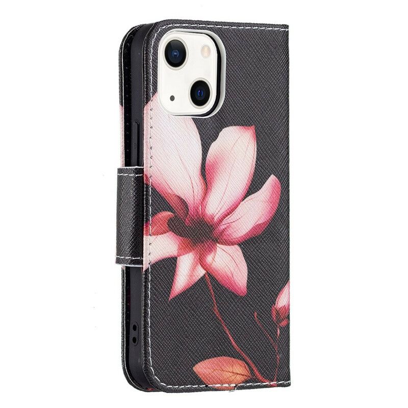 Folio Deksel Til iPhone 13 Mini Rosa Blomst
