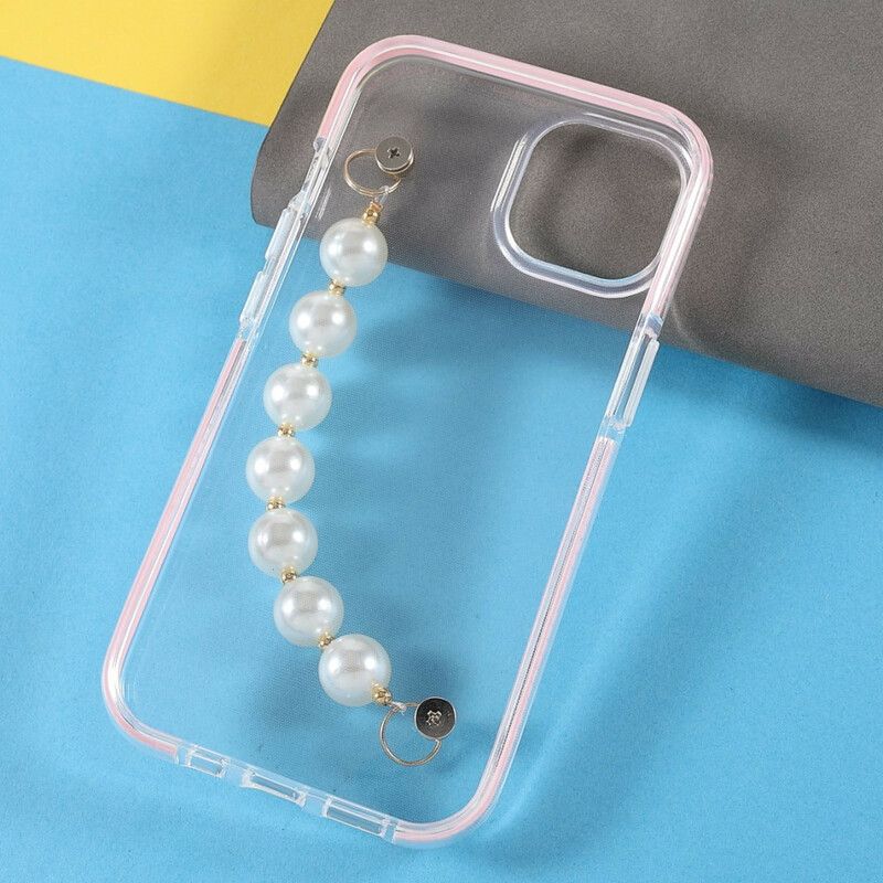Mobildeksel Til iPhone 13 Mini Silikonarmbåndsperler