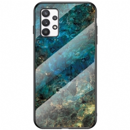 Deksel Til Samsung Galaxy A33 5G Marmorfarger Herdet Glass
