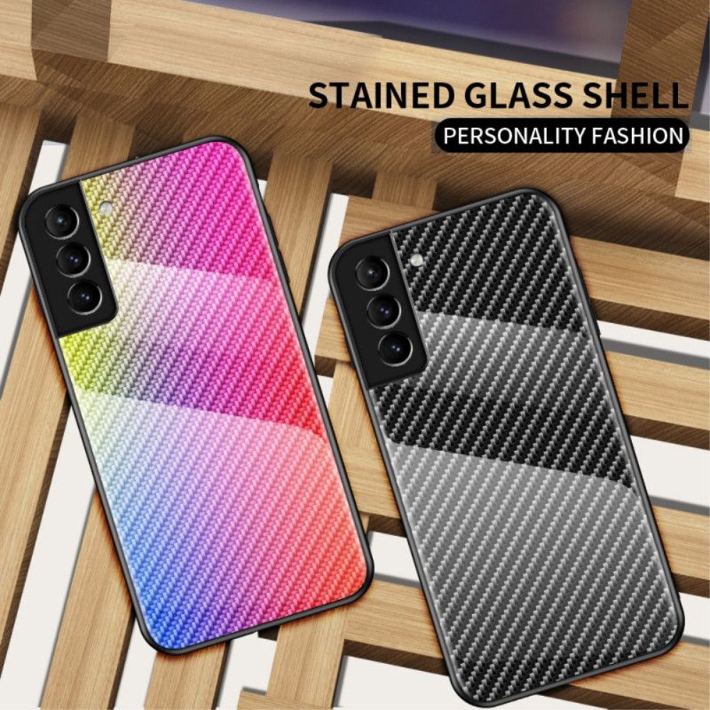 Deksel Til Samsung Galaxy S22 5G Karbonfiberherdet Glass