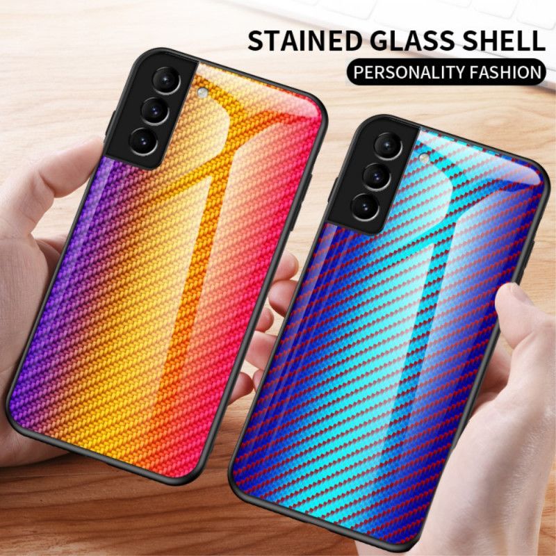Deksel Til Samsung Galaxy S22 5G Karbonfiberherdet Glass