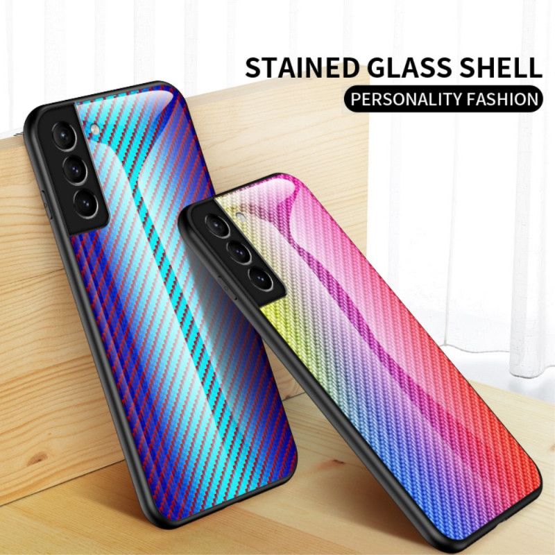 Deksel Til Samsung Galaxy S22 5G Karbonfiberherdet Glass