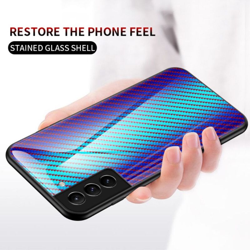 Deksel Til Samsung Galaxy S22 5G Karbonfiberherdet Glass