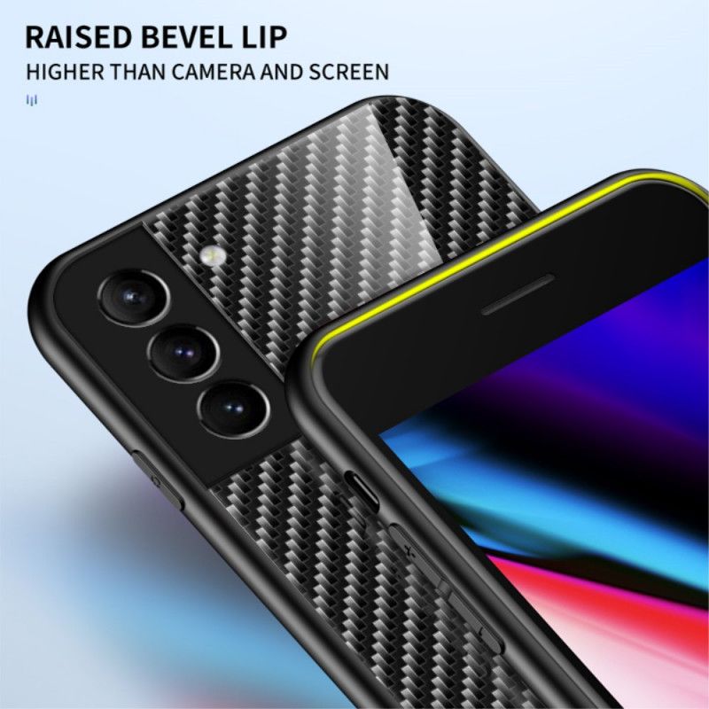 Deksel Til Samsung Galaxy S22 5G Karbonfiberherdet Glass
