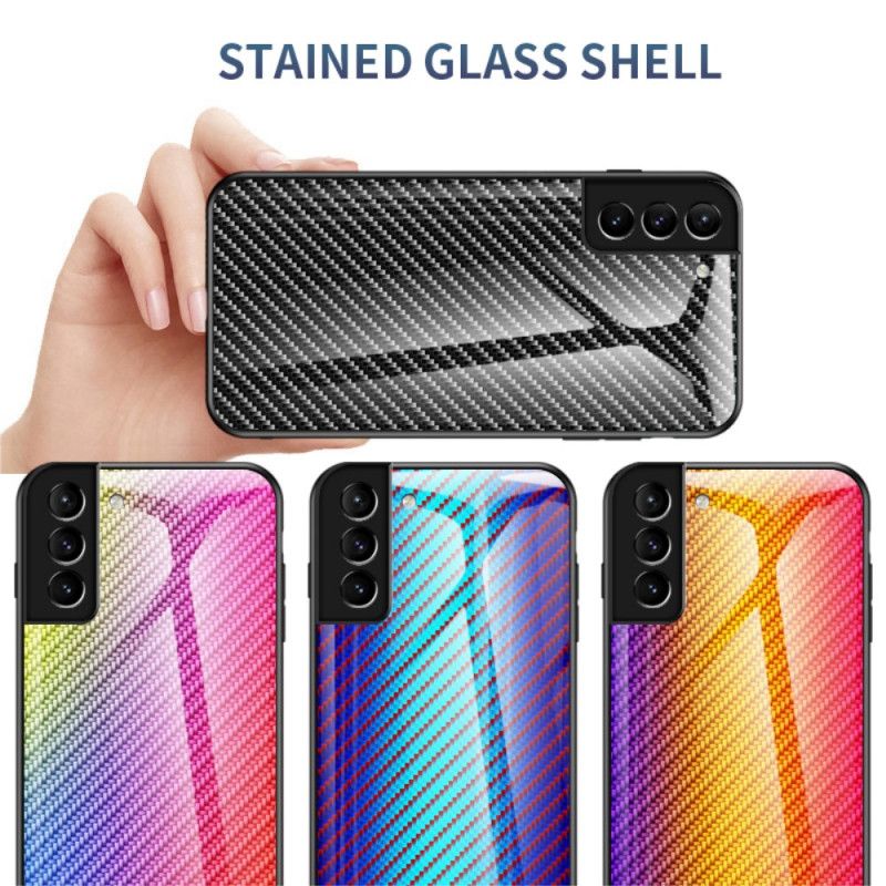 Deksel Til Samsung Galaxy S22 5G Karbonfiberherdet Glass