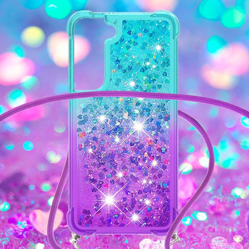 Deksel Til Samsung Galaxy S22 5G Silikonglitter Og Ledning