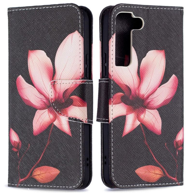 Folio Deksel Til Samsung Galaxy S22 5G Rosa Blomst