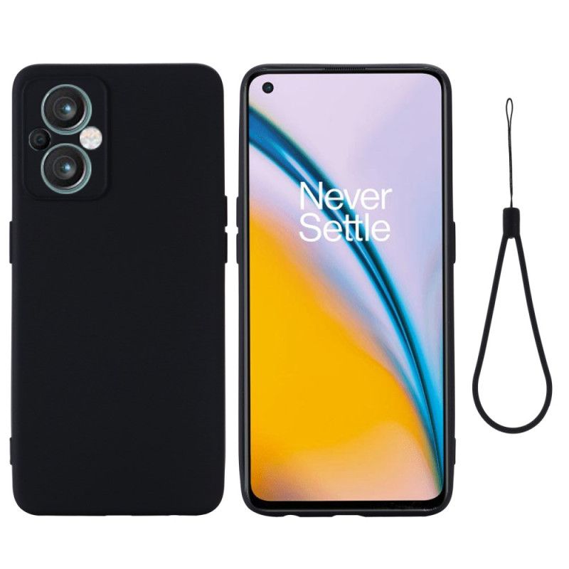 Deksel Til Oppo Reno 8 Lite Med Kjede Flytende Silikonstropp