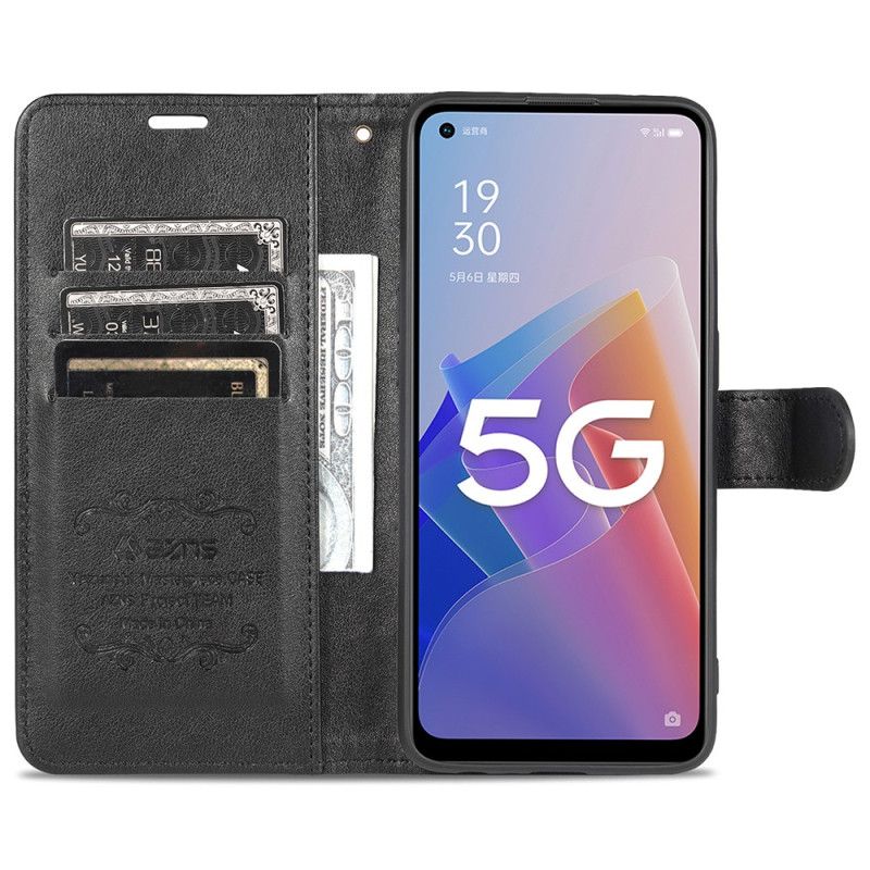 Folio Deksel Til Oppo Reno 8 Lite Azns Skinnstil