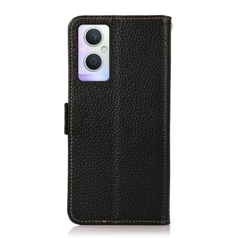 Folio Deksel Til Oppo Reno 8 Lite Beskyttelse Litchi Khazneh Skinn Rfid Beskyttelse