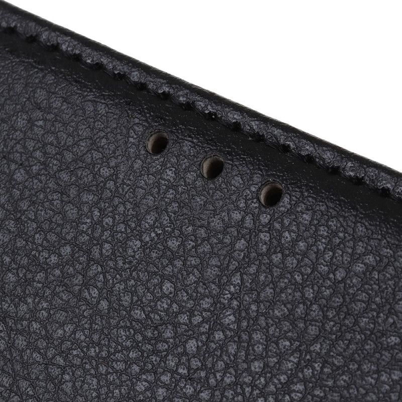 Folio Deksel Til Oppo Reno 8 Lite Tradisjonell Litchi-skinnstil