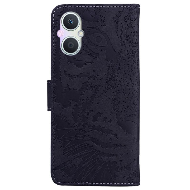Lærdeksel Til Oppo Reno 8 Lite Tigertrykk