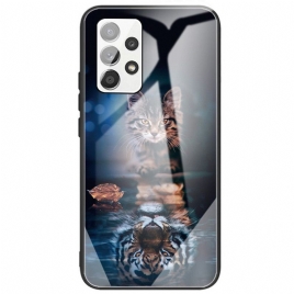 Deksel Til Samsung Galaxy A53 5G Min Tiger Herdet Glass