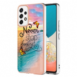Deksel Til Samsung Galaxy A53 5G Stopp Aldri Å Drømme Sommerfugler