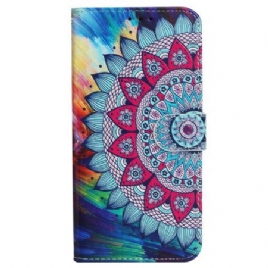Lærdeksel Folio Deksel Xiaomi 14t Pro Mobildeksel Mandala Premium