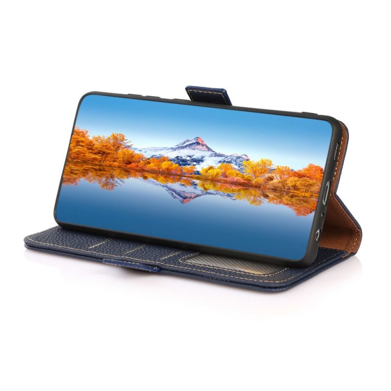 Folio Deksel Til Sony Xperia 1 IV Litchi Leather Khazneh Rfid