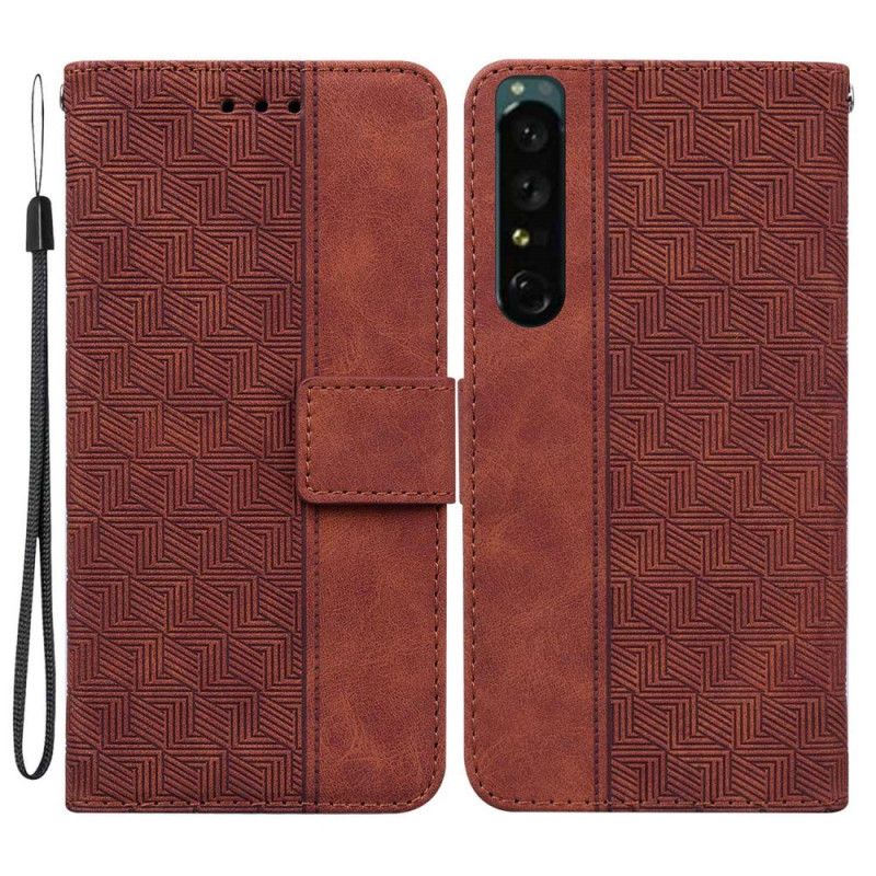Folio Deksel Til Sony Xperia 1 IV Med Kjede Thongmønster