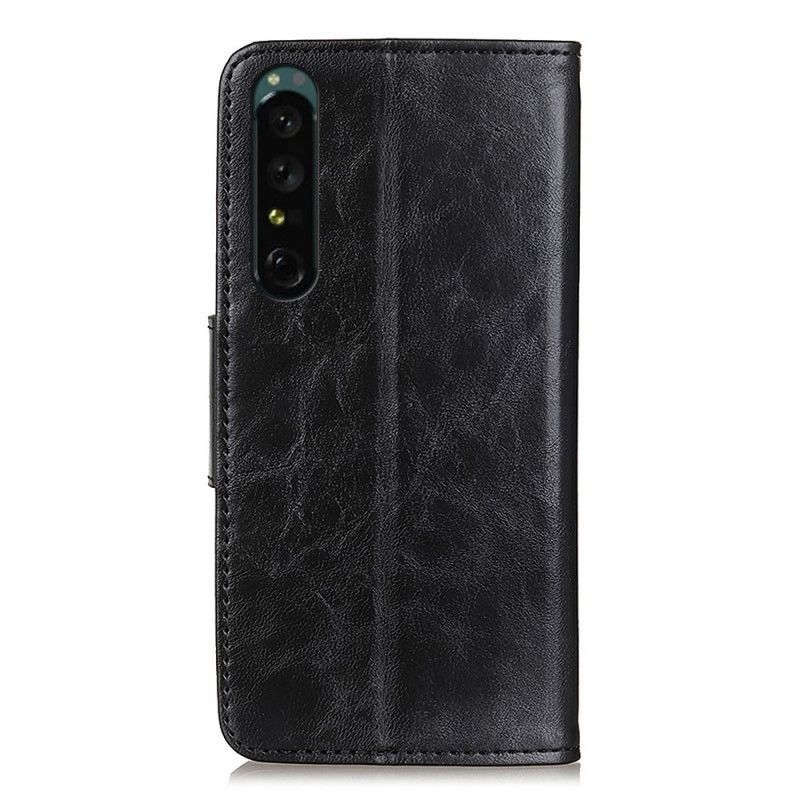 Folio Deksel Til Sony Xperia 1 IV Vintage Splitt Splitt Leather