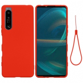 Mobildeksel Til Sony Xperia 1 IV Med Kjede Flytende Silikonstropp