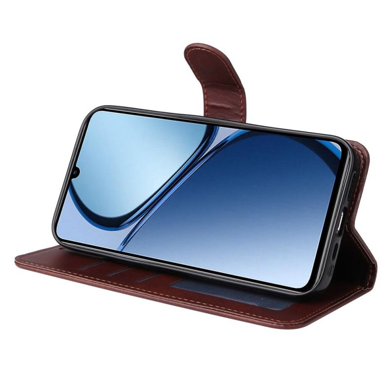 Folio Deksel Realme C61 Læreffekt Ensfarget