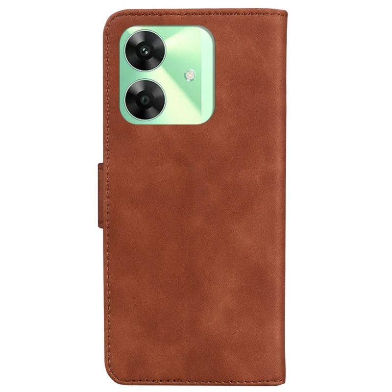 Folio Deksel Realme C61 Semsket Skinneffekt