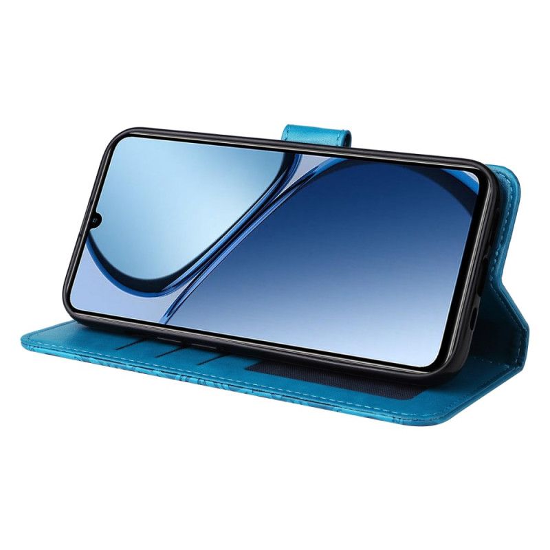 Folio Deksel Realme C61 Solsikkemønster Beskyttelse Deksel