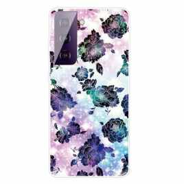 Deksel Til Samsung Galaxy S21 FE Grafiske Blomster