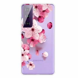 Deksel Til Samsung Galaxy S21 FE Små Rosa Blomster