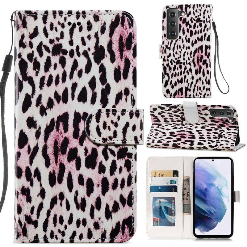 Lærdeksel Til Samsung Galaxy S21 FE Leopardprint