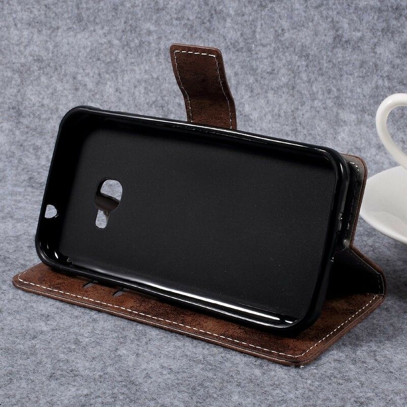 Folio Deksel Til Samsung Galaxy XCover 4 / 4S Vintage Skinneffekt