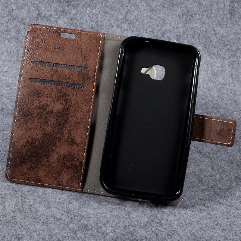 Folio Deksel Til Samsung Galaxy XCover 4 / 4S Vintage Skinneffekt