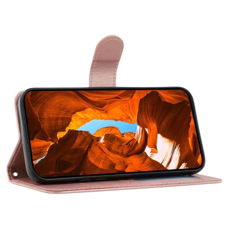 Lærdeksel Folio Deksel Xiaomi Redmi Note 14s Mobildeksel Monokrom Skinneffekt