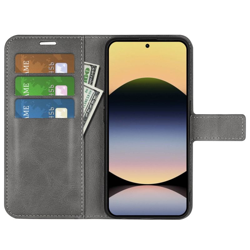 Lærdeksel Folio Deksel Xiaomi Redmi Note 14s Mobildeksel Skinnstil