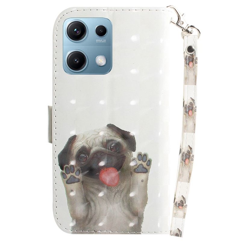 Lærdeksel Folio Deksel Xiaomi Redmi Note 14s Mops Med Snor