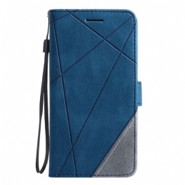 Folio Deksel Oppo Find X8 Tofarget Stripete Mønster Beskyttelse Deksel