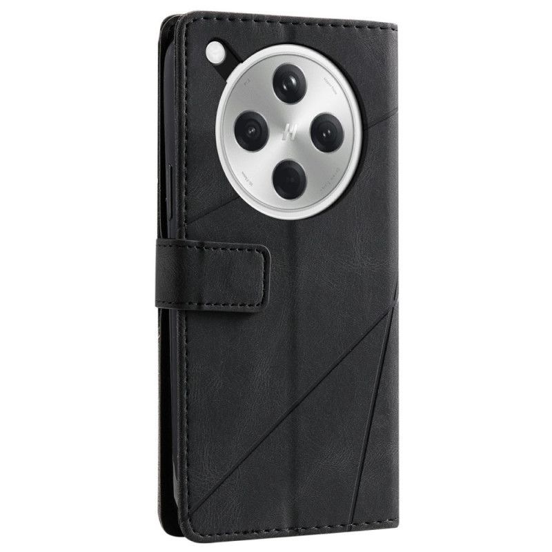 Folio Deksel Oppo Find X8 Tofarget Stripete Mønster Beskyttelse Deksel