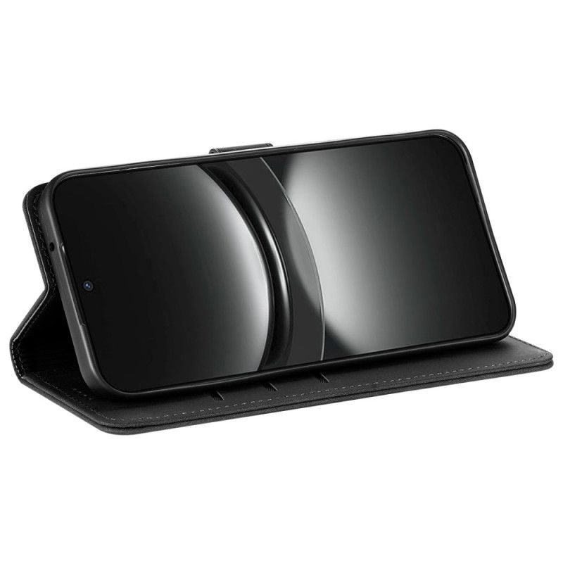 Folio Deksel Til Oppo Find X8 Ensfarget Kunstskinn Azns